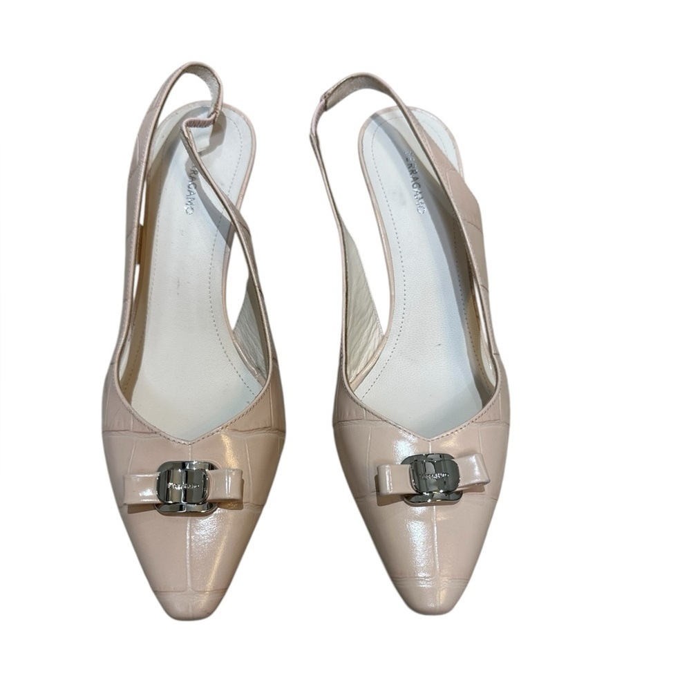 Salvatore Ferragamo Slingback Soft Blush Pink Women's Shoes 6 1/2 D - Picture 3 of 10